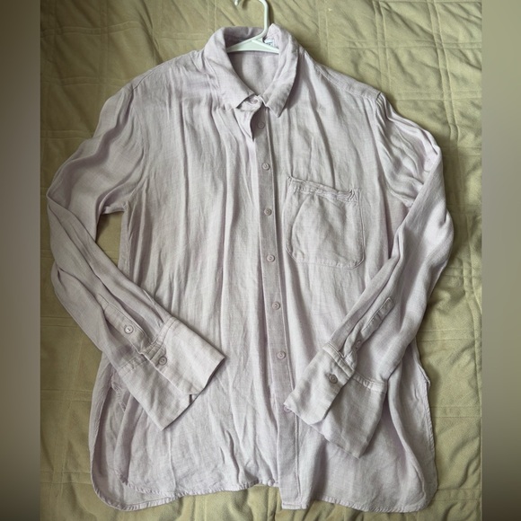 Mango Light Purple Button-Down Shirt - Picture 2 of 4